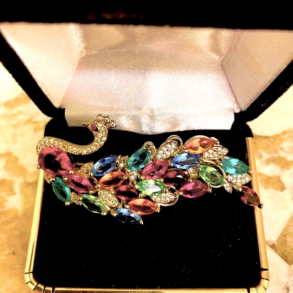 Gorgeous, natural gemstone, Peacock, Brooch and pendant all in one‼️ - Picture 1 of 4